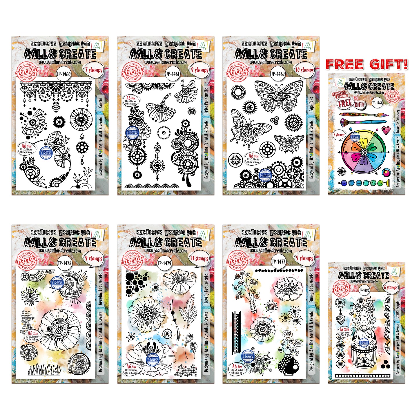 AALL & Create Azoline June & July Collection + Free A7 Stamp Set