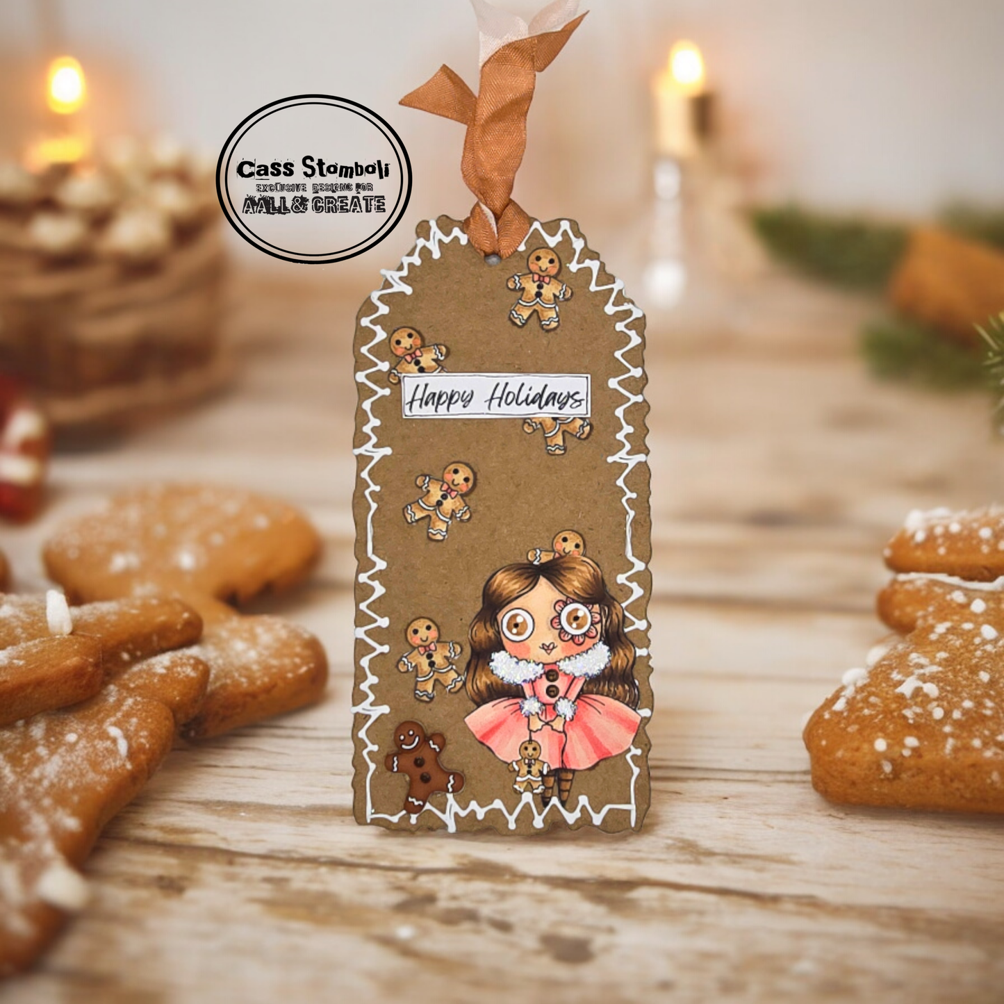 #1192 - A7 Stamp Set - Ginger's Gingerbread