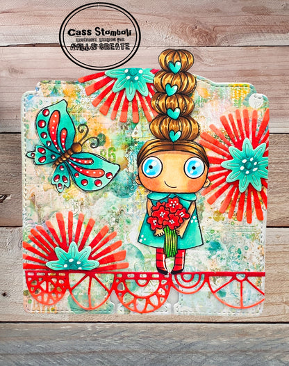 TP-677 - A7 Clear Stamp Set - Flower Eye