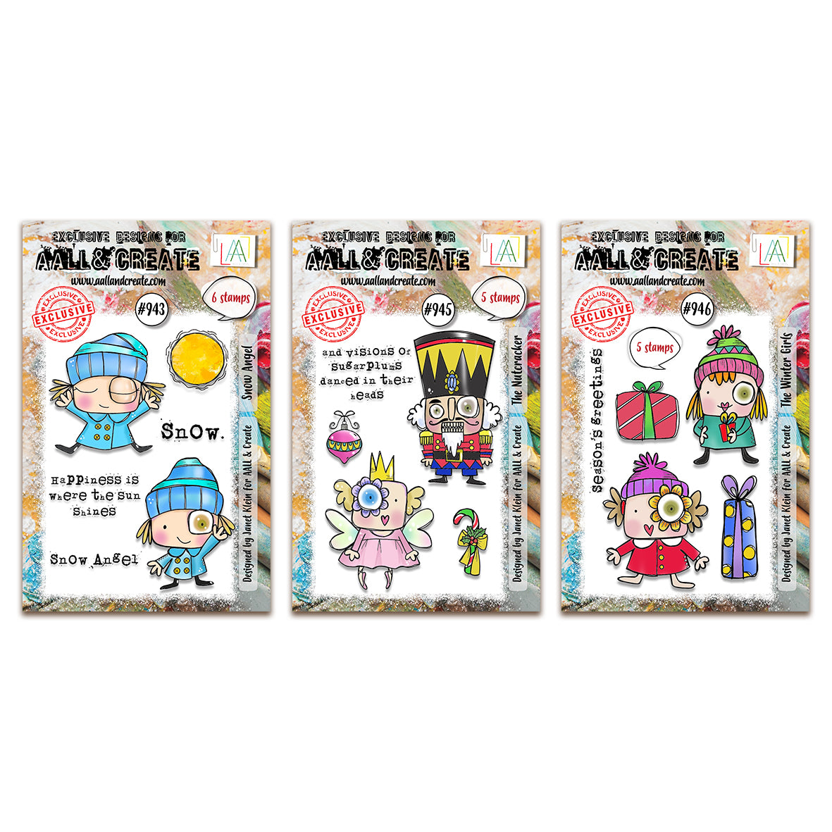 Janet Klein The Winter Girls Stamp Bundle