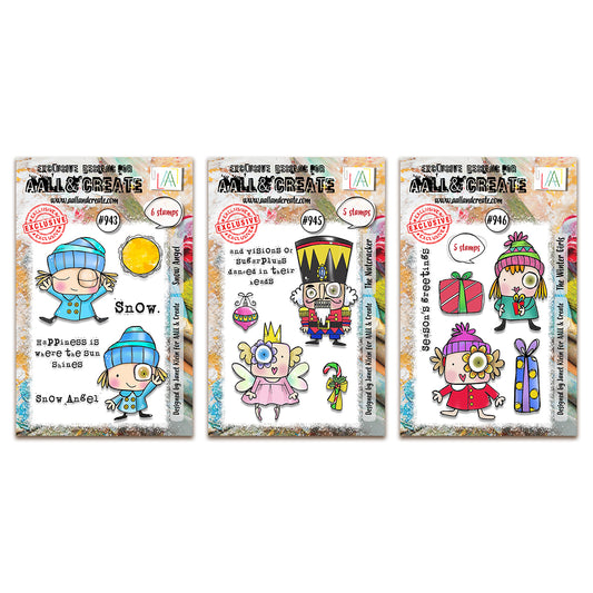 Janet Klein The Winter Girls Stamp Bundle