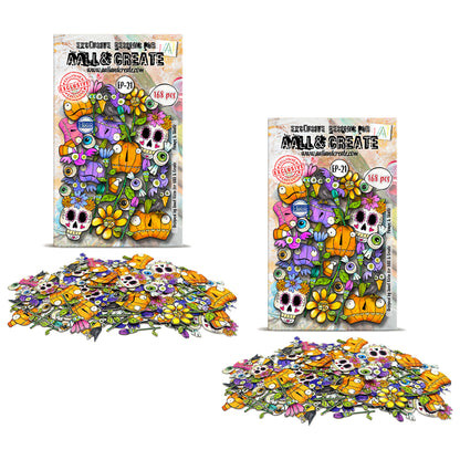 AALL & Create Pack of 2x EP-21 - Ephemera Die-Cuts - Pumps & Skullz