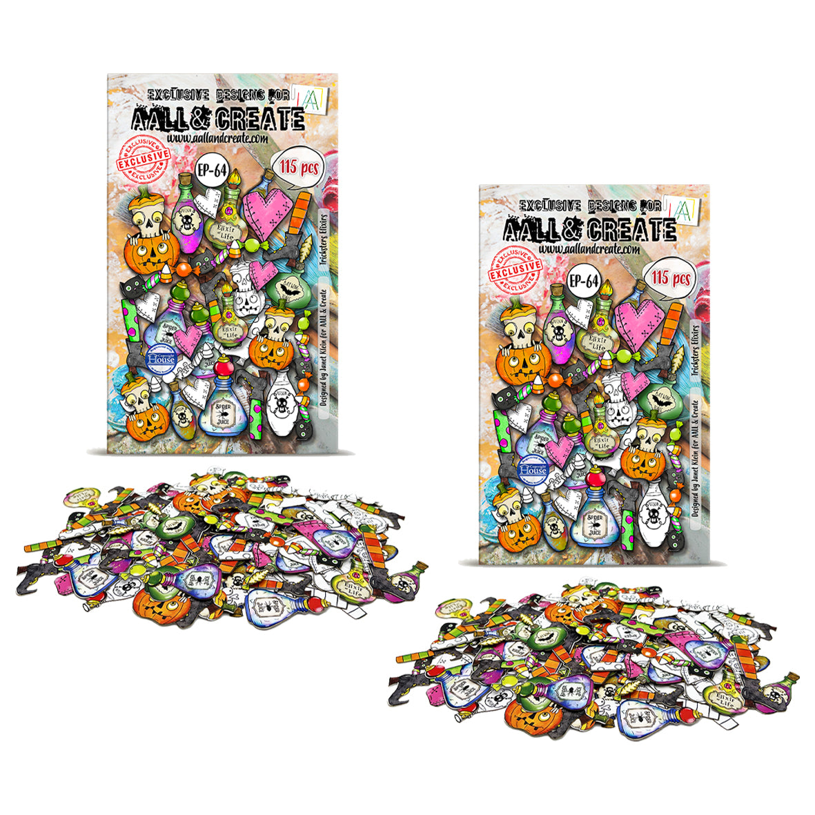 AALL & Create Pack of 2x EP-64 - Ephemera Die-Cuts - Tricksters Elixirs