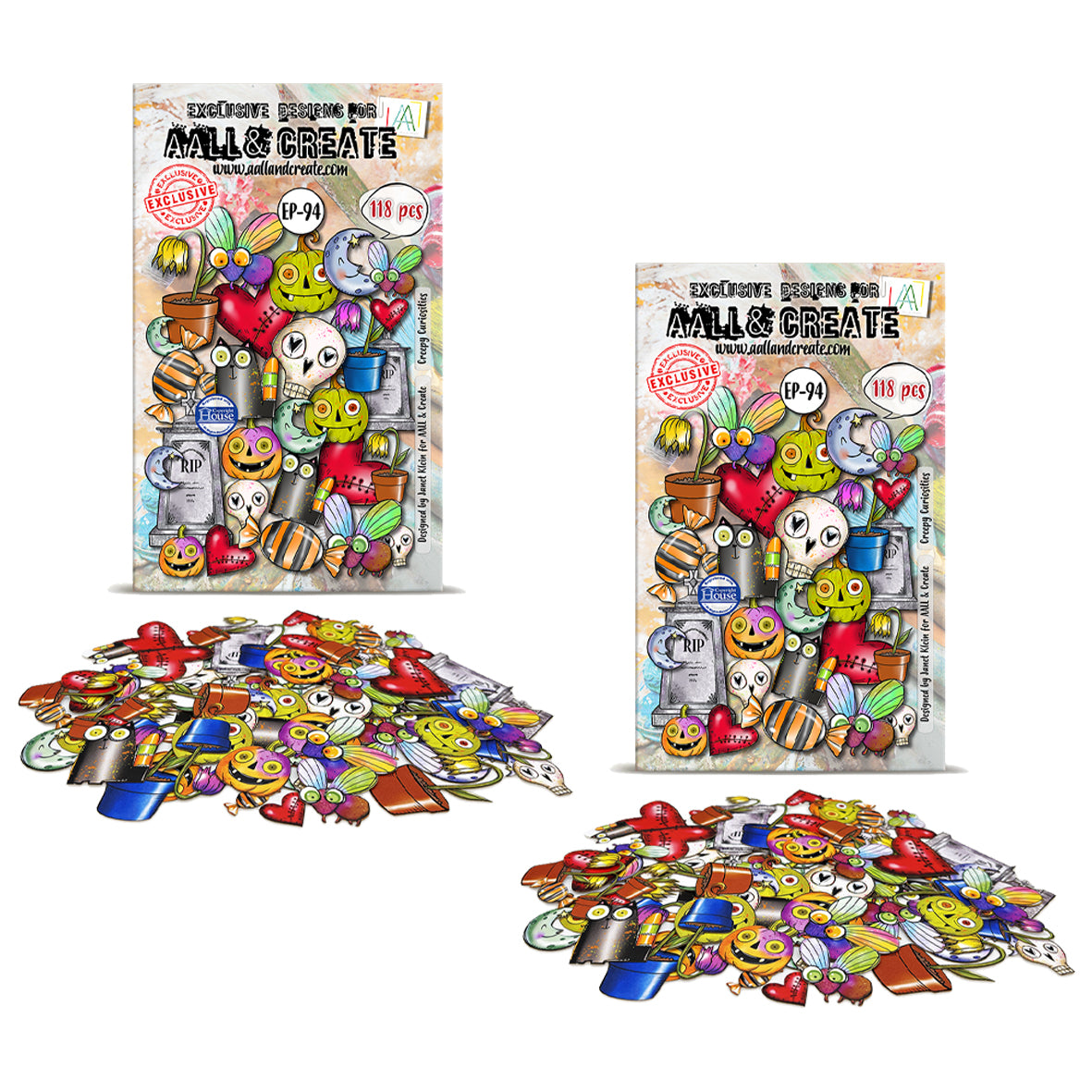 AALL & Create Pack of 2x EP-94 - Ephemera Die-Cuts - Creepy Curiosities