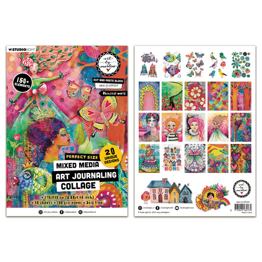 Art By Marlene Cut & Paste Book - Whymsical World
