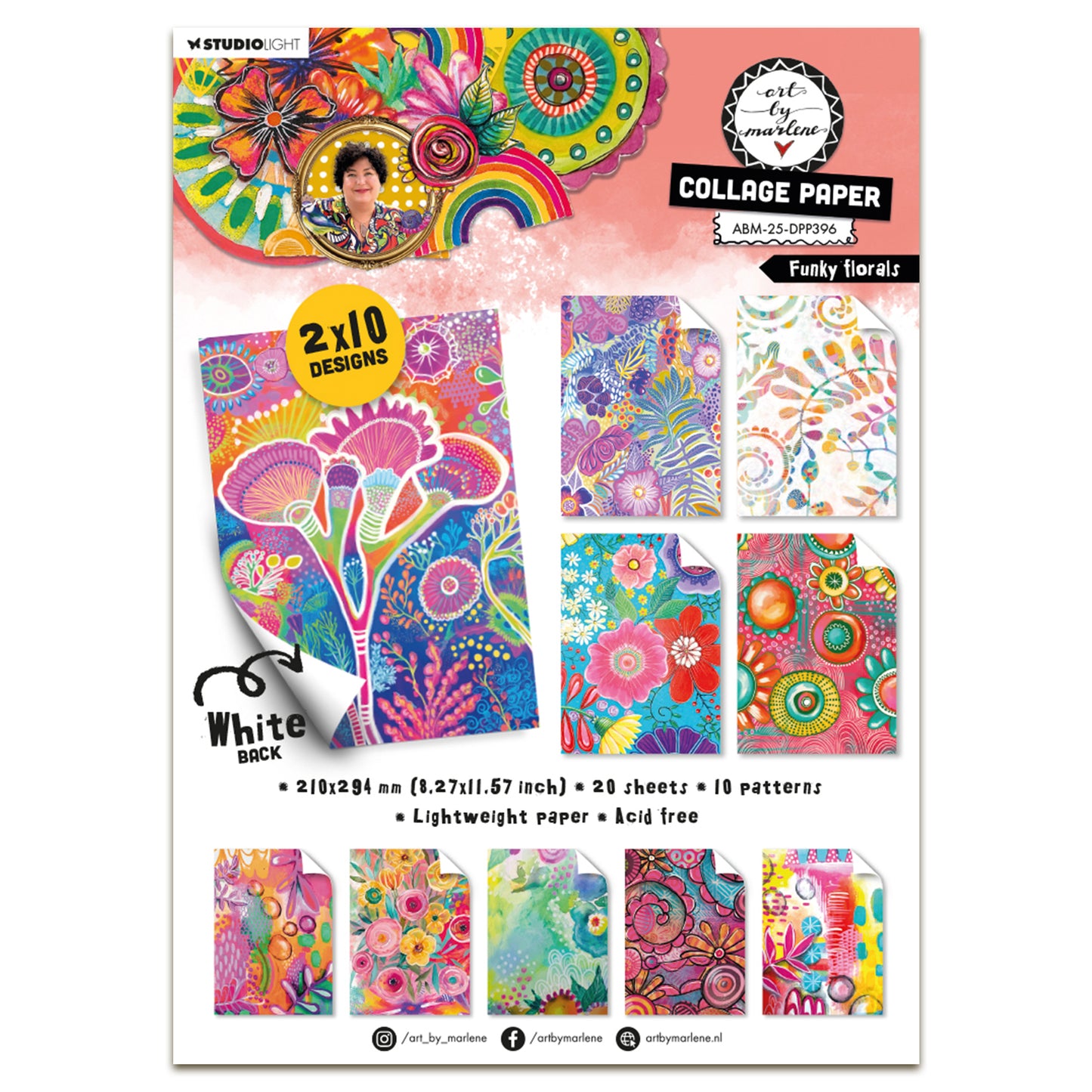 Art By Marlene Collage Paper Funky Florals