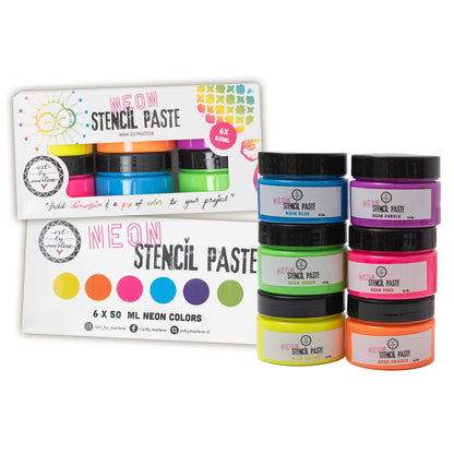 Art By Marlene Stencil Paste Neon Colors