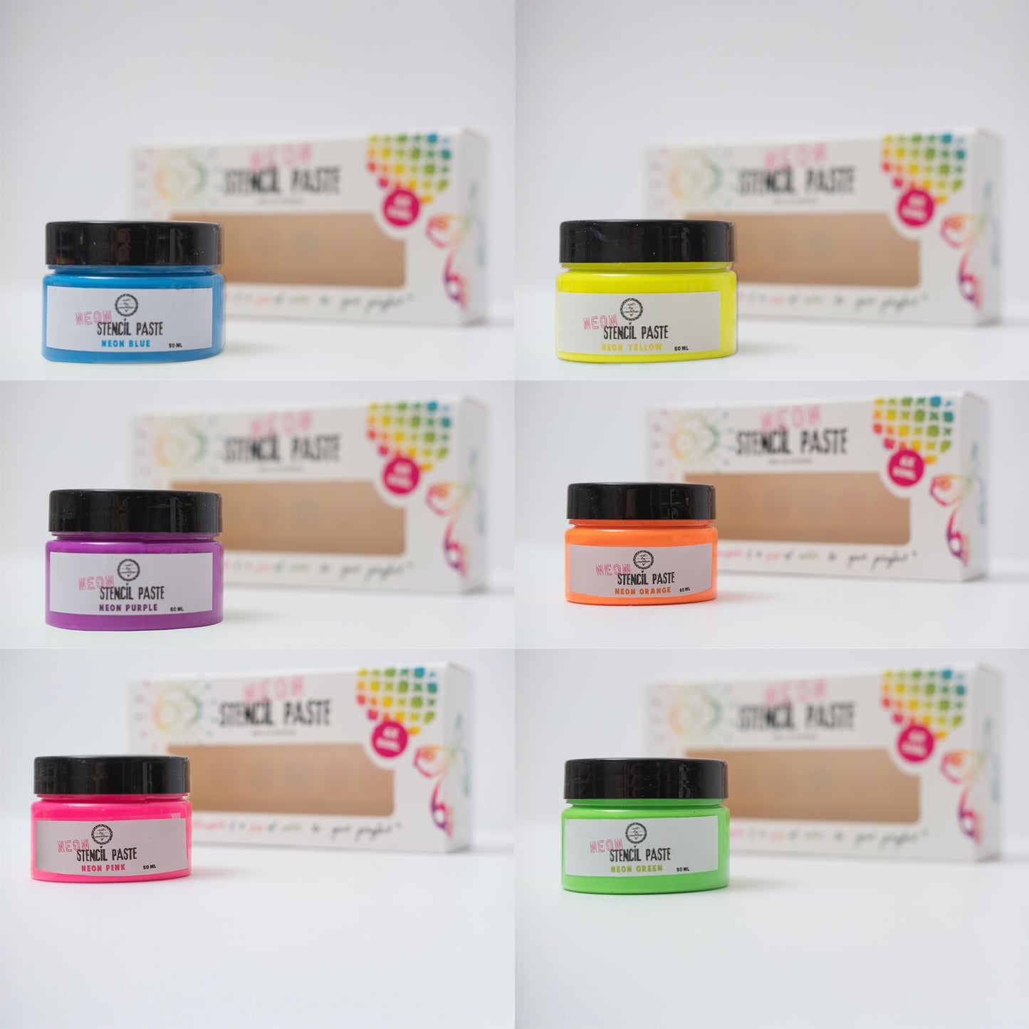 Art By Marlene Stencil Paste Neon Colors