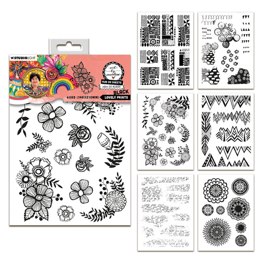 Art By Marlene Rub ons - Lovely Prints, Black
