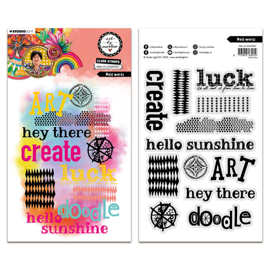 Art By Marlene Clear Stamp - Bold Words