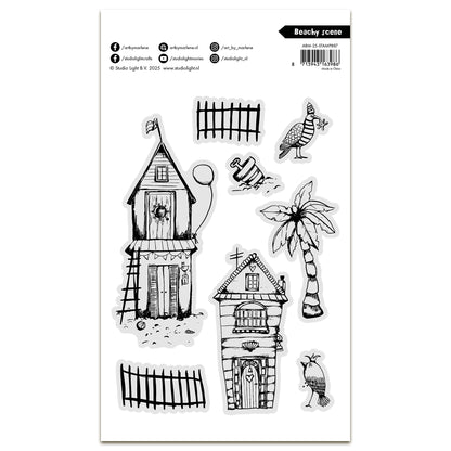 Art By Marlene Clear Stamp Beachy Scene