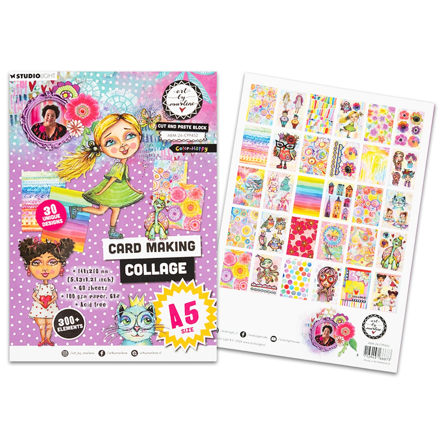 Art By Marlene Collage Paper Pad Color-happy