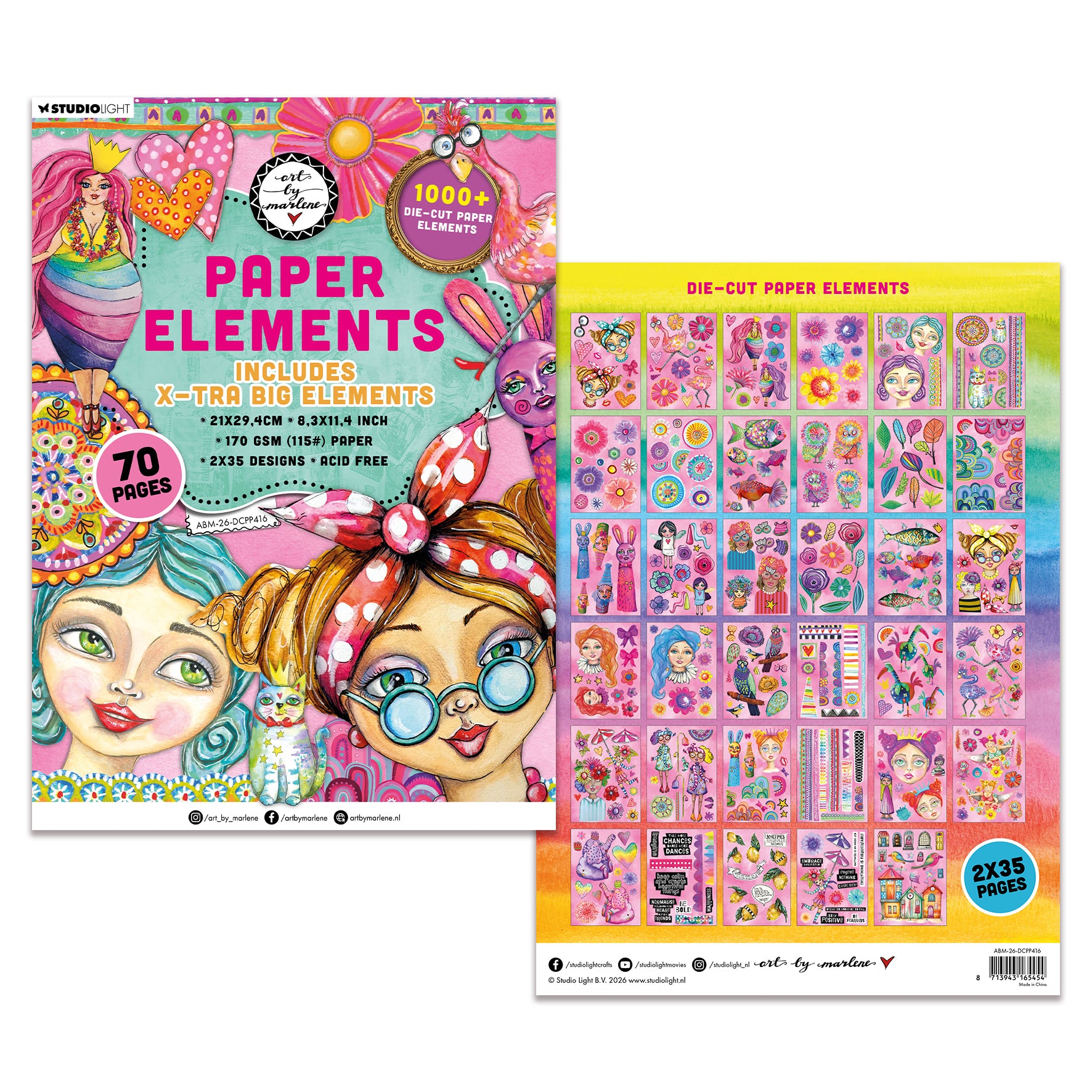 Art By Marlene Die-cut Paper Pad X-tra big elements Art by Marlene 210 ...