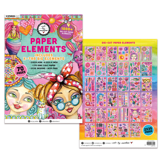 Art By Marlene Die-cut Paper Pad X-tra big elements Art by Marlene 210x294x10mm 70 Sheets