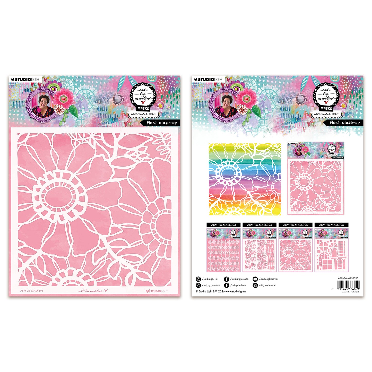 ABM Mask Floral close-up