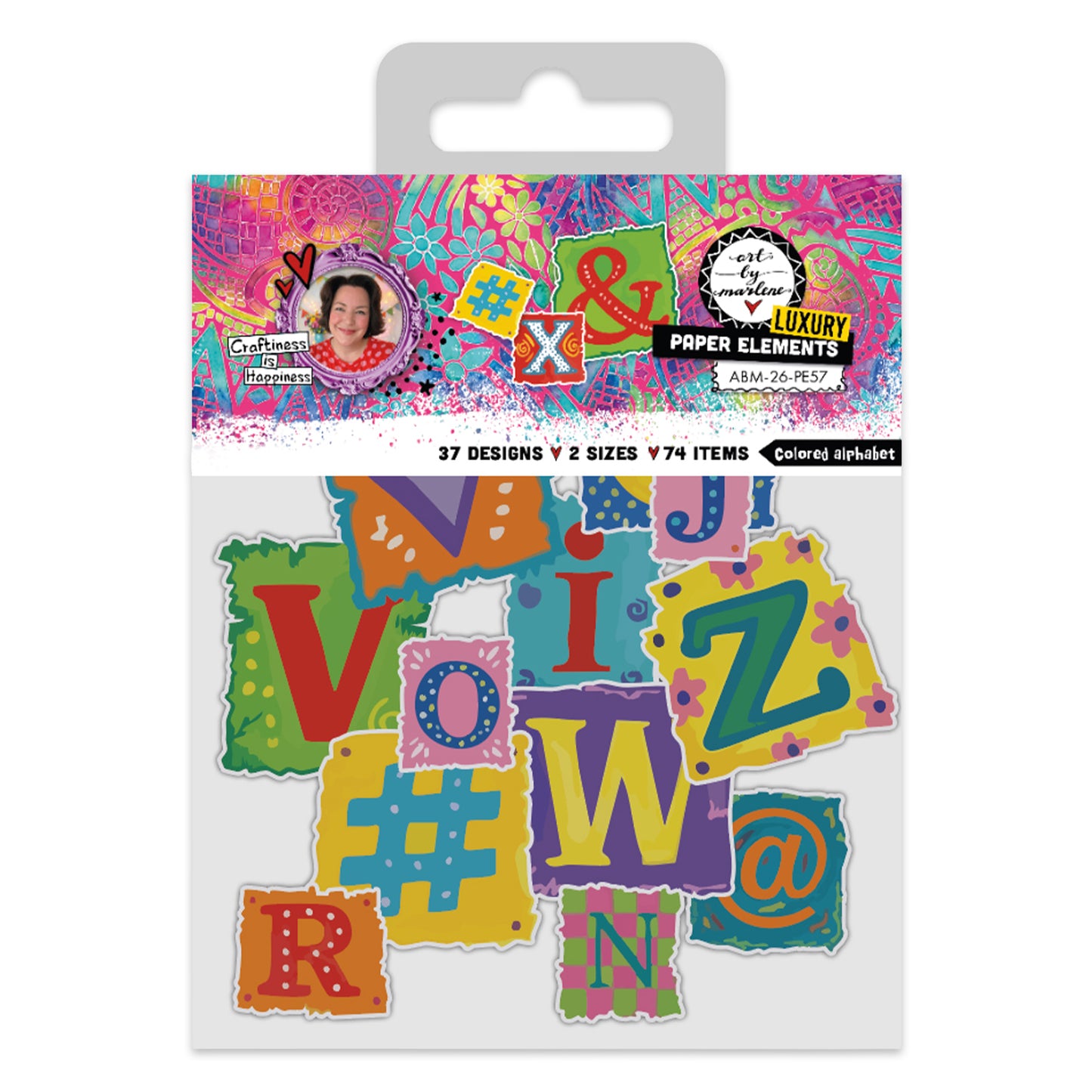 Studio Light ABM Paper Elements Colored alphabet Art by Marlene ~ Ship from 28th Aug