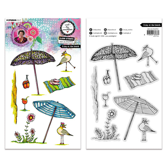 Art By Marlene Clear Stamp A day at the beach Art by Marlene 148x210x3mm 9 Pieces