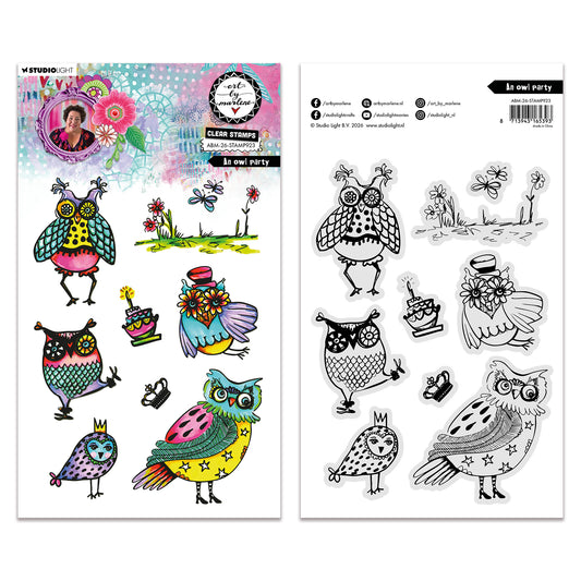 Art By Marlene Clear Stamp An owl party Art by Marlene 148x210x3mm 8 Pieces