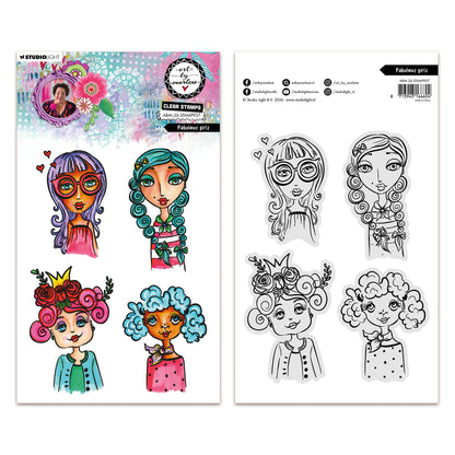Art By Marlene Clear Stamp Fabulous girls