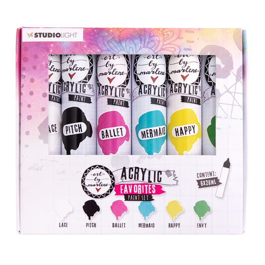 Art By Marlene Essentials Acrylic Paint Set Favorites (6x28ml)