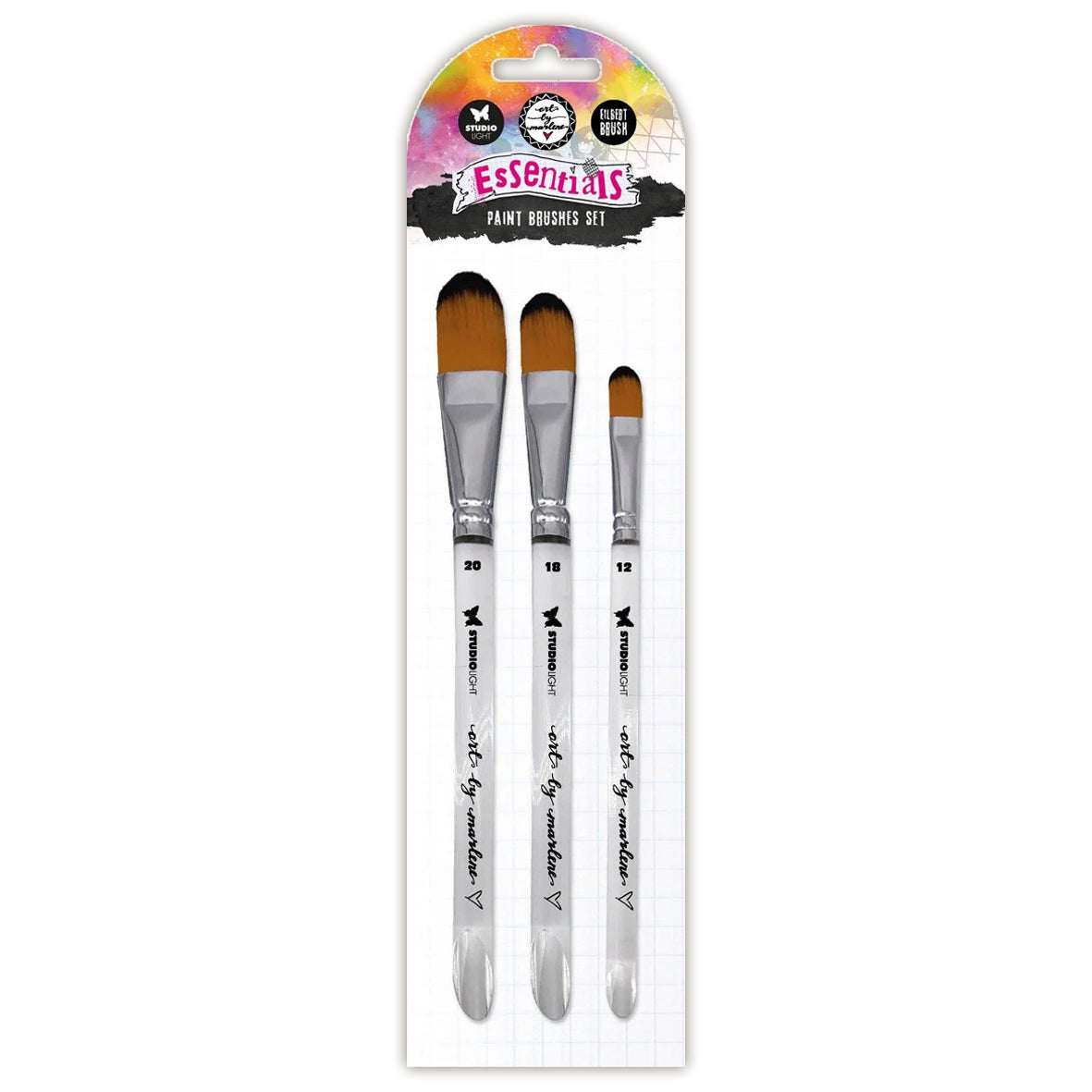 Art By Marlene Essentials Paint Brushes Set Filbert (3pcs)