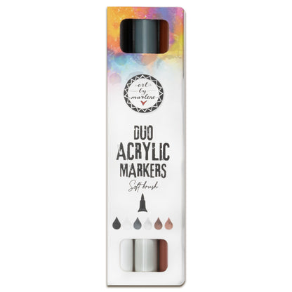 Art By Marlene Duo Acrylic Markers Browns - Soft Brush