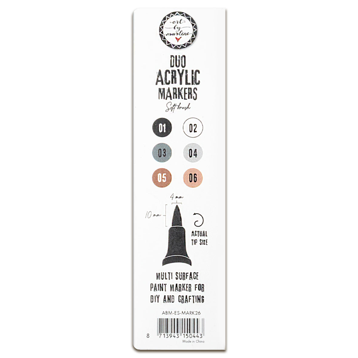 Art By Marlene Duo Acrylic Markers Browns - Soft Brush