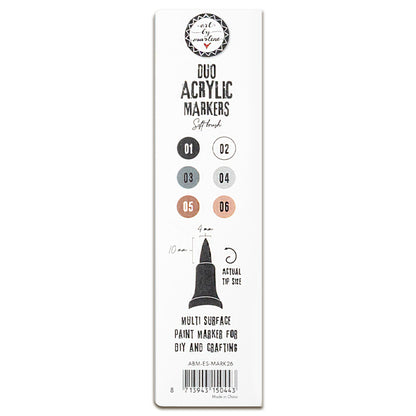 Art By Marlene Duo Acrylic Markers Browns - Soft Brush