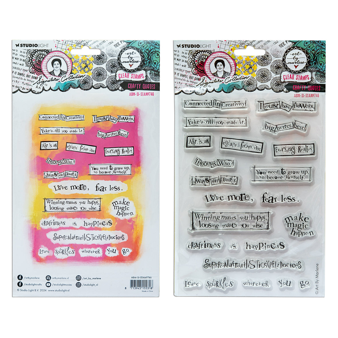 Art by Marlene Clear Stamp Crafty quotes Signature Collection
