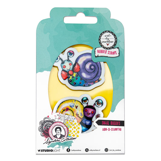 Art by Marlene Cling Stamp Snail buddies Signature Collection