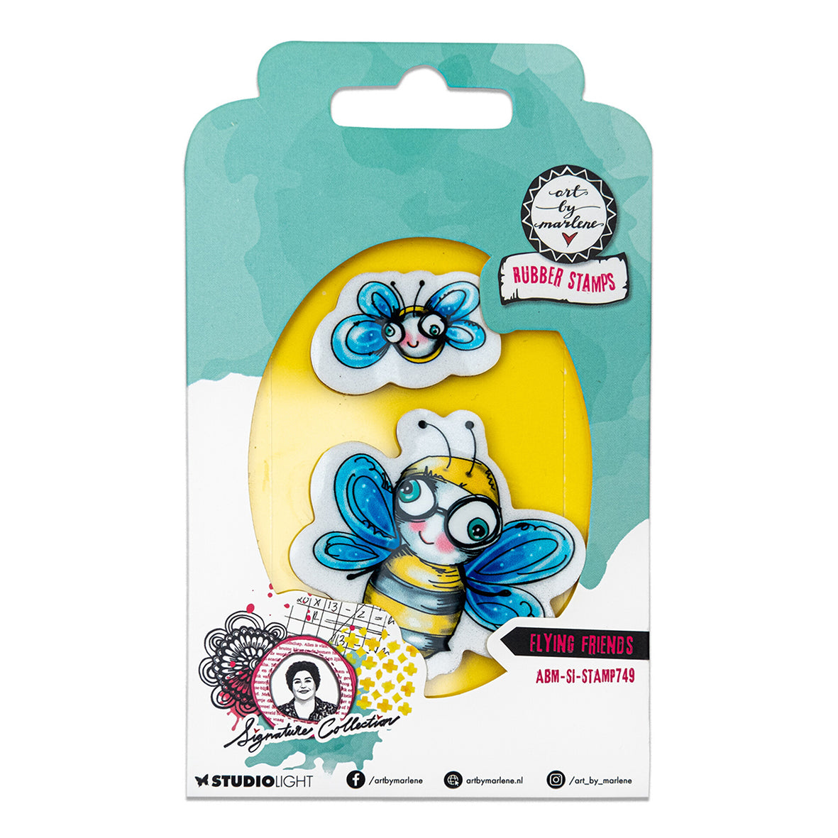 Art by Marlene Cling Stamp Flying friends Signature Collection