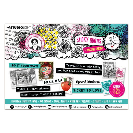 Art By Marlene Signature Collection Sticky Quotes & Postage Stamps - Edition 2