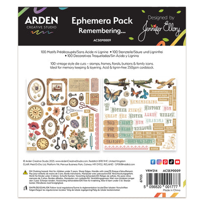 Arden Creative Studio Remembering… Ephemera Pack