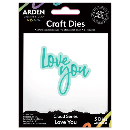Arden Creative Studio Sentiment Cloud Series Love You Craft Die Set