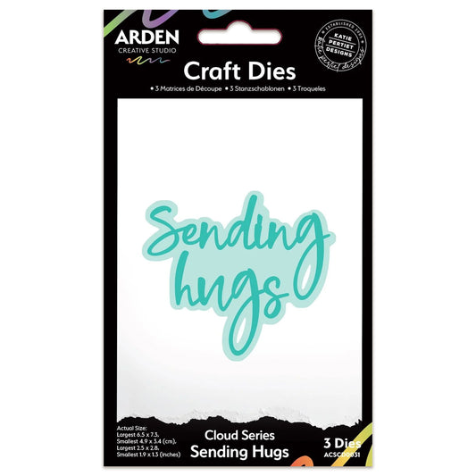 Arden Creative Studio Sentiment Cloud Series Sending Hugs Craft Die Set