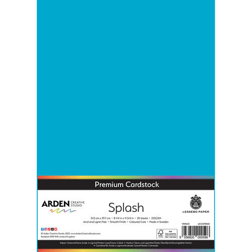 Arden Creative Studio Premium Cardstock Splash A4 225gsm 20 Pack