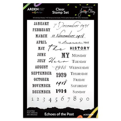 Arden Creative Studio Echoes of the Past 6in x 8in Clear Stamp Set