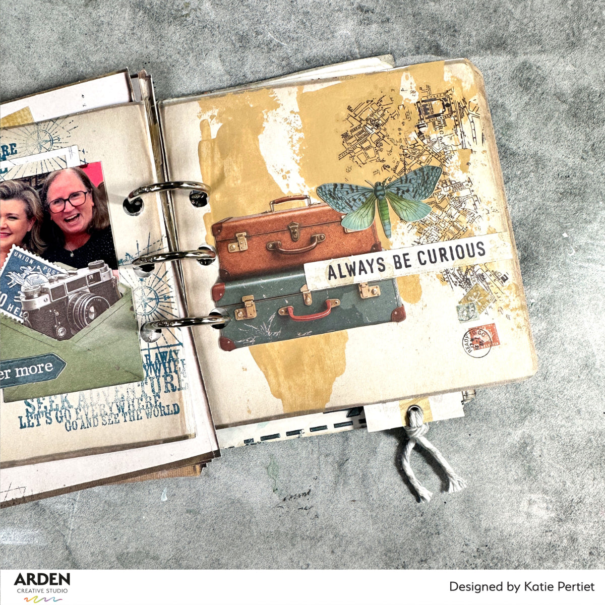 Arden Creative Studio Maker Series World Traveler 4in x 6in Background Stamp