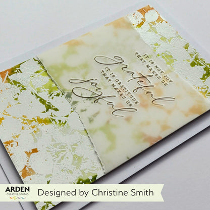 Arden Creative Studio Maker Series Messed Up Leaves 4in x 6in Background Stamp