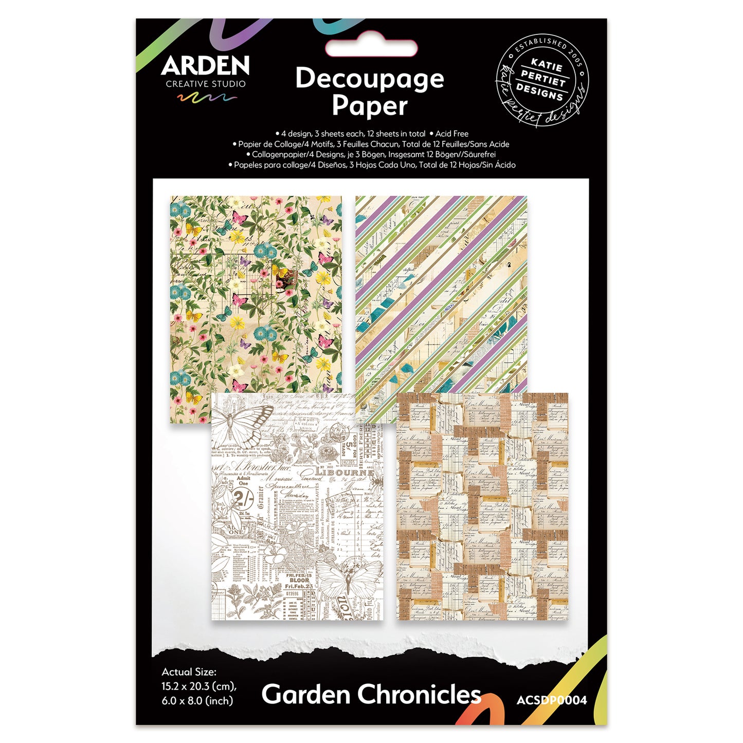 Arden Creative Studio Garden Chronicles 6in x 8in Decoupage Paper