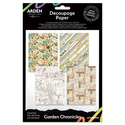 Arden Creative Studio Garden Chronicles 6in x 8in Decoupage Paper