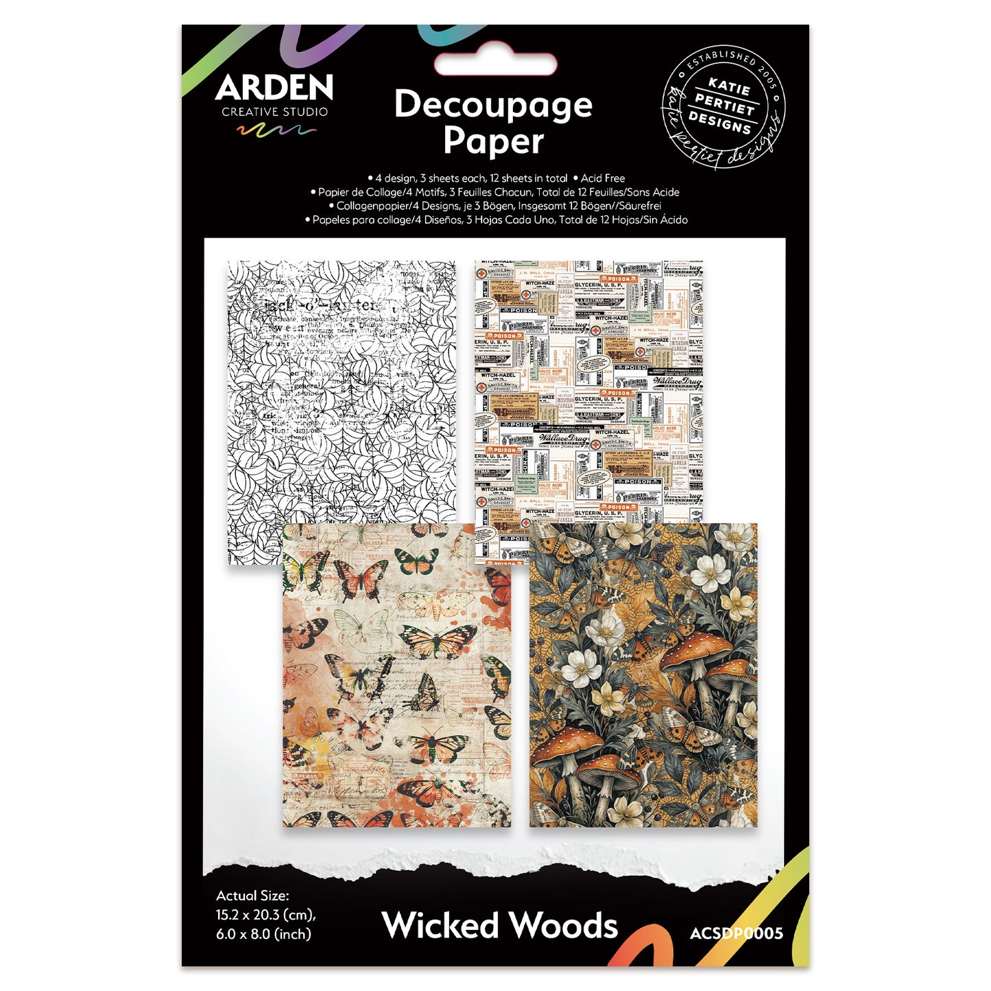 Arden Creative Studio Wicked Woods 6in x 8in Decoupage Paper