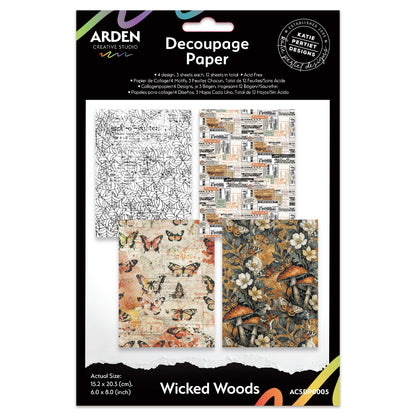 Arden Creative Studio Wicked Woods 6in x 8in Decoupage Paper
