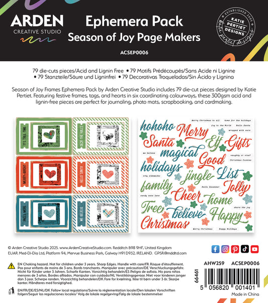 Arden Creative Studio Season of Joy Page Makers Ephemera Pack