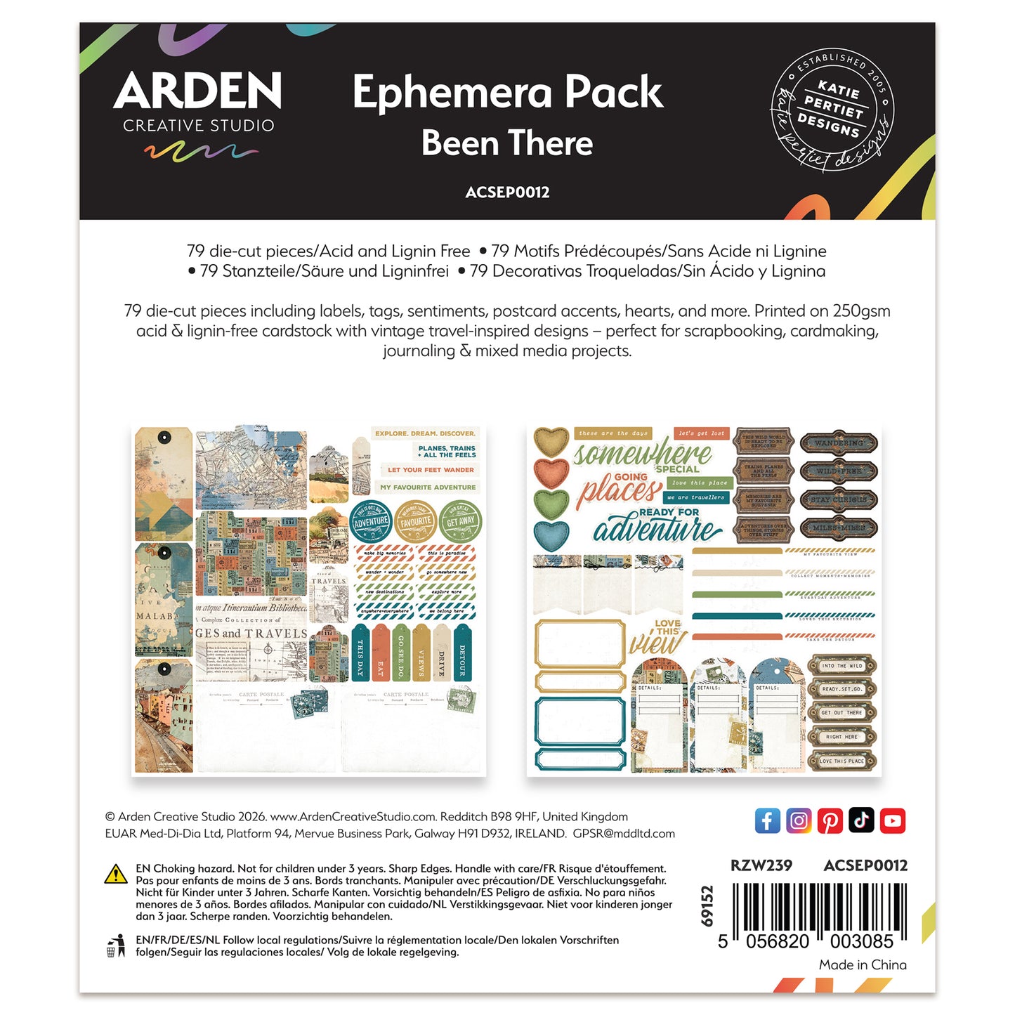 Arden Creative Studio Been There Ephemera Pack
