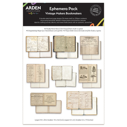 Arden Creative Studio Vintage Makers Bookmakers Ephemera Pack
