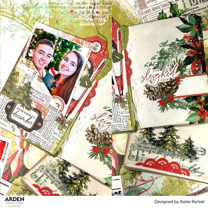 Arden Creative Studio Christmas Cheer 6in x 8in Rub-On Transfer Set