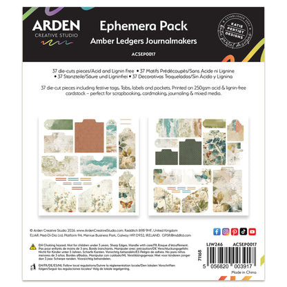 Arden Creative Studio Amber Ledgers Journalmakers Ephemera Pack
