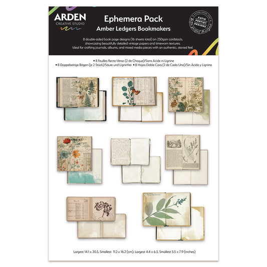 Arden Creative Studio Amber Ledgers Bookmakers Ephemera Pack