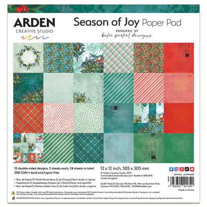 Arden Creative Studio Season of Joy 12in x 12in Paper Pad